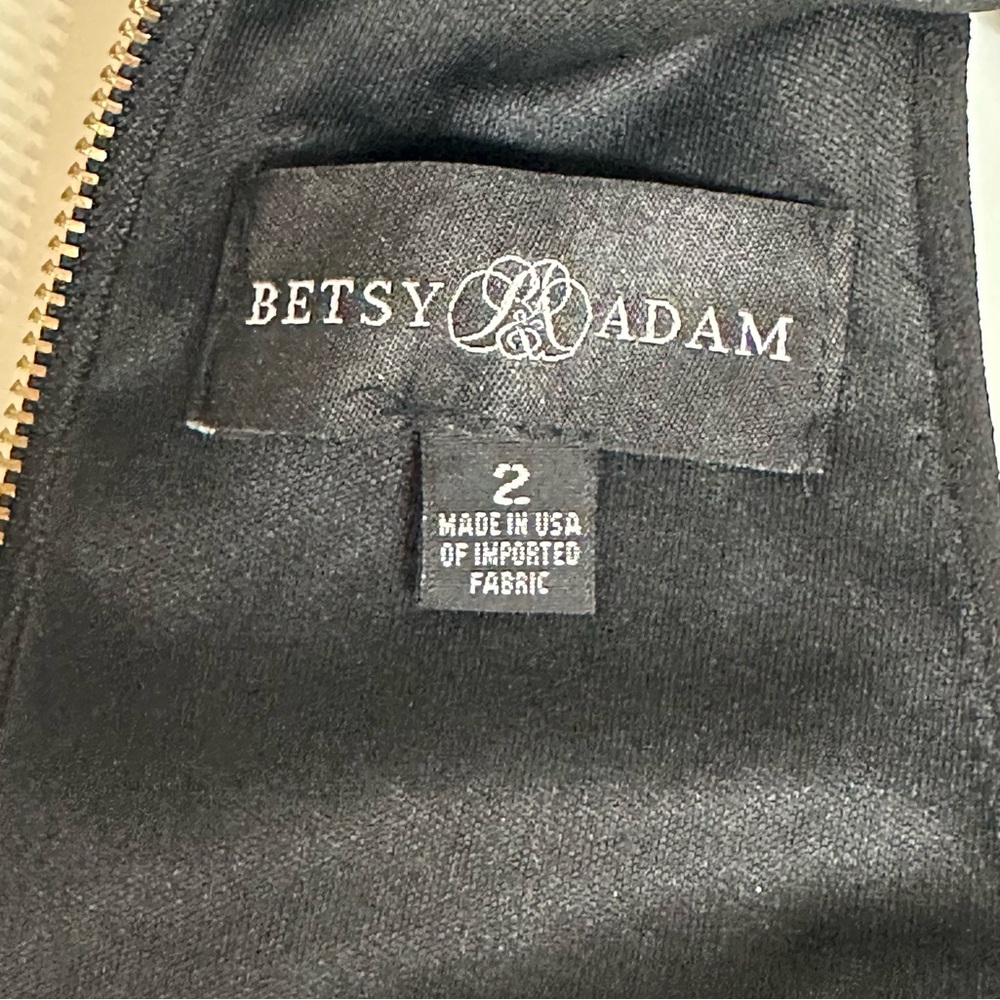NWT | Betsy & Adams | Ruffle Halter Crepe Gown | Black | Size 2 - Picture 10 of 15
